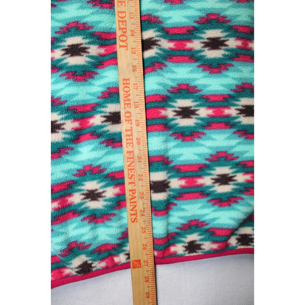 Patagonia Synchilla womens Aztec turquoise/pink fleece pullover M - Picture 8 of 10
